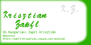 krisztian zapfl business card
